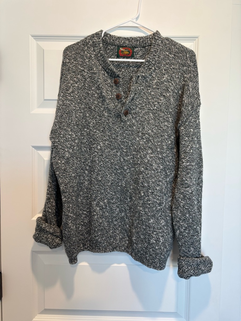 Cozy oversized Henley sweater